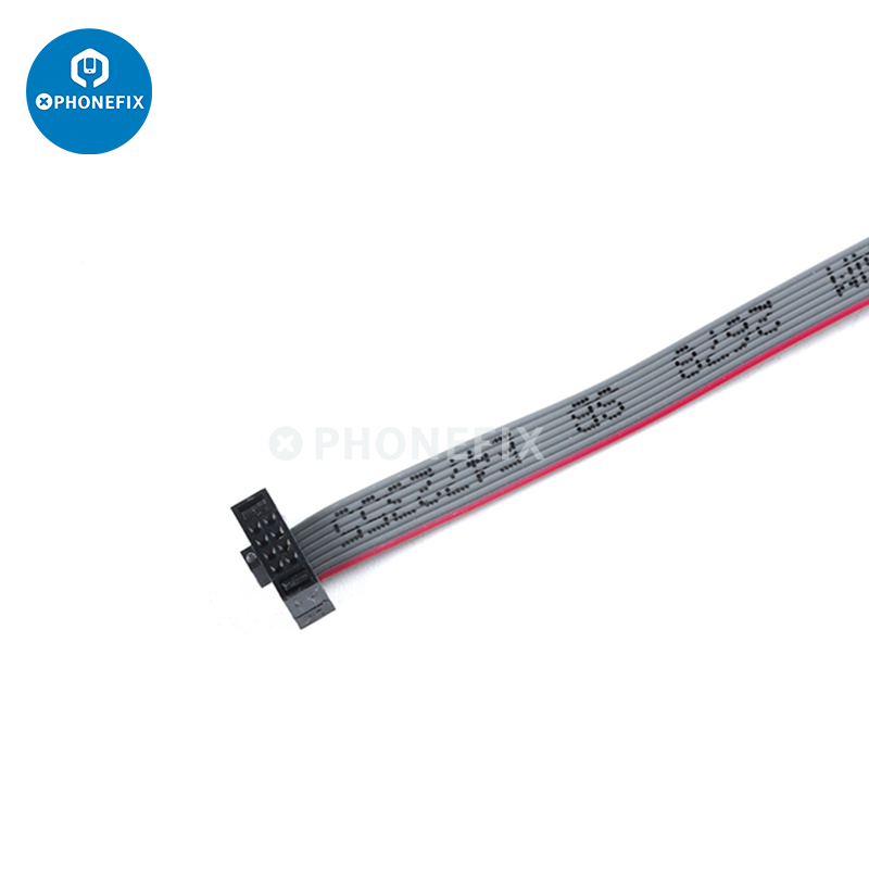 AVR Download Cable JTAG ISP FC Gray Flat Ribbon Wire