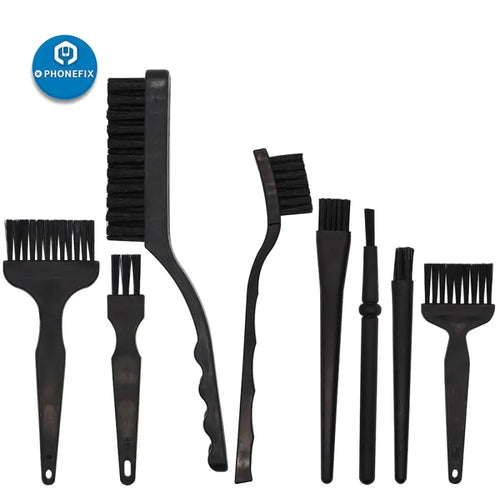 8PC ESD Anti-Static Brush Set For PCB Cleaning, SMD Repair, Soldering & Electronics Maintenance