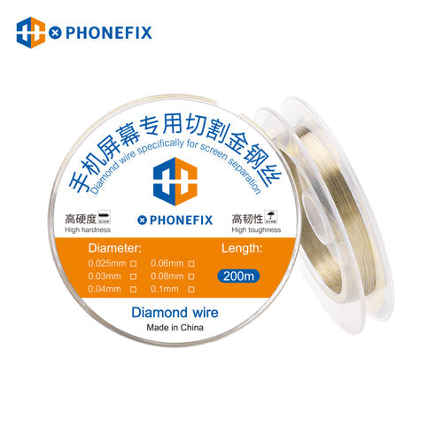 PHONEFIX Alloy Steel Wire Cell Phone Screen Glass Separating Cutting Wire