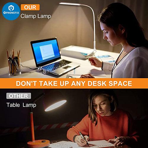 3 Lightning Modes Clamp Led light Work Study  Office lighting Lamp