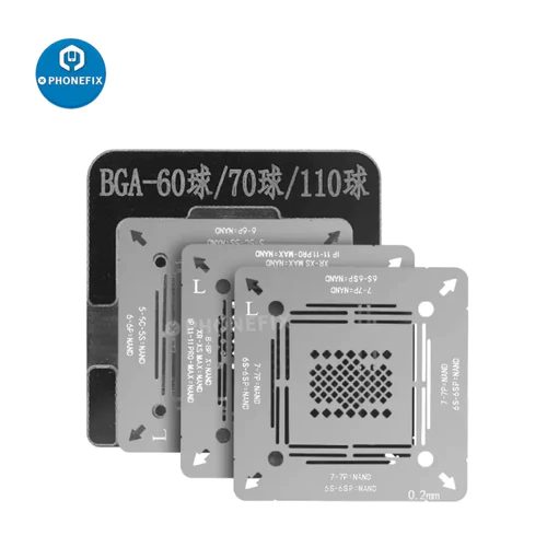 3 in 1 WL Nand Reballing Stencil Positioning Mold For iPhone 5-12 Pro Max