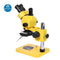 7X-45X Yellow Trinocular  Microscope For Phone motherboard  Repair