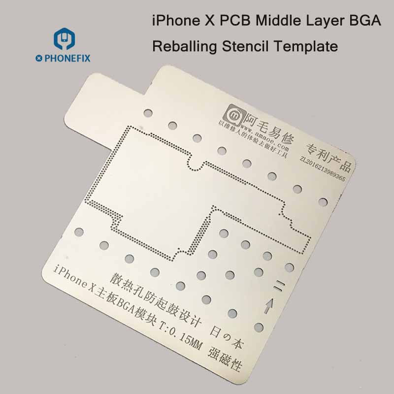 iPhone X PCB Middle Layer Repair BGA Reballing Stencil Template