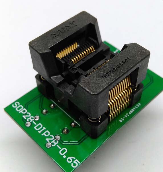 Simple SSOP24 to DIP24 IC test socket adapter 0.65mm