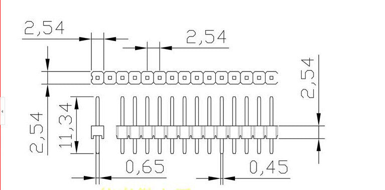 40Pin 2.54 Single Row Male Header Connector Strip DIY Row Needle