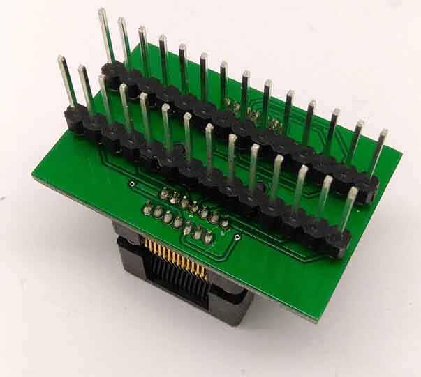Simple TSSOP28 SSOP28 to DIP28 test socket