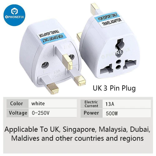 UK US EU AU DE Power Converter AC Plug Charger Adapter 500W