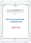 unlock ipad SN with BT WF address 100% fix activation error
