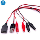 Alligator Clip Test Wire To USB Tester Power Detector