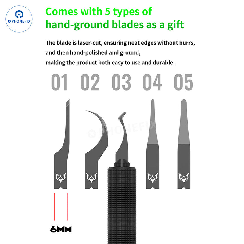 MECHANIC Degumming Rework Blade Set With LED Handle