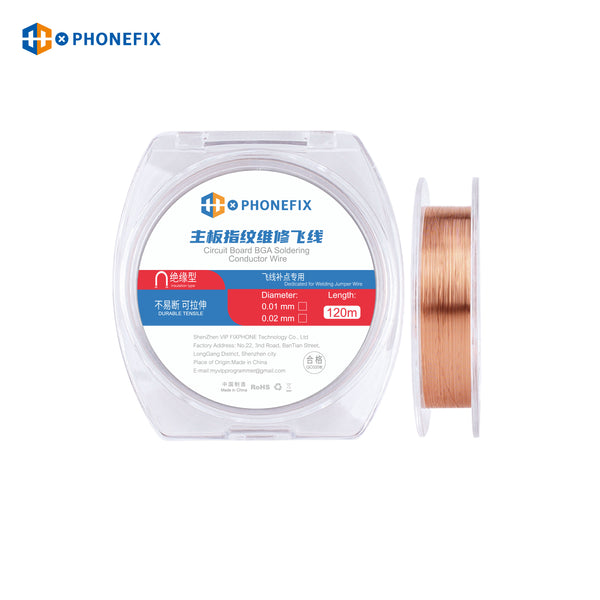 PHONEFIX 0.01mm Insulated Soldering Jumper Wire Conductor Wire