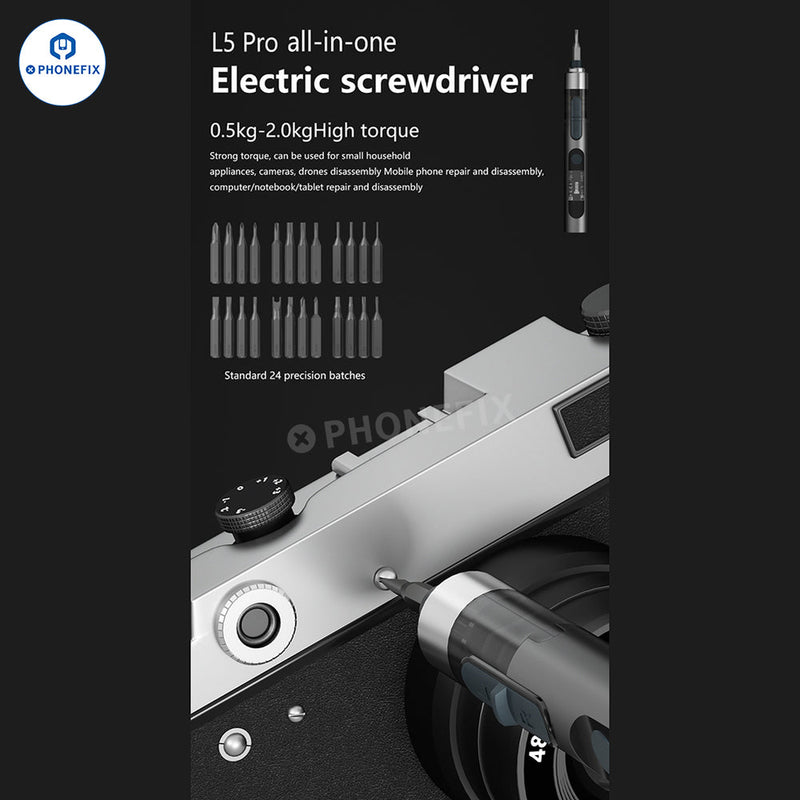 MaAnt L5 Pro Electric Screwdriver With Rotating Storage Base