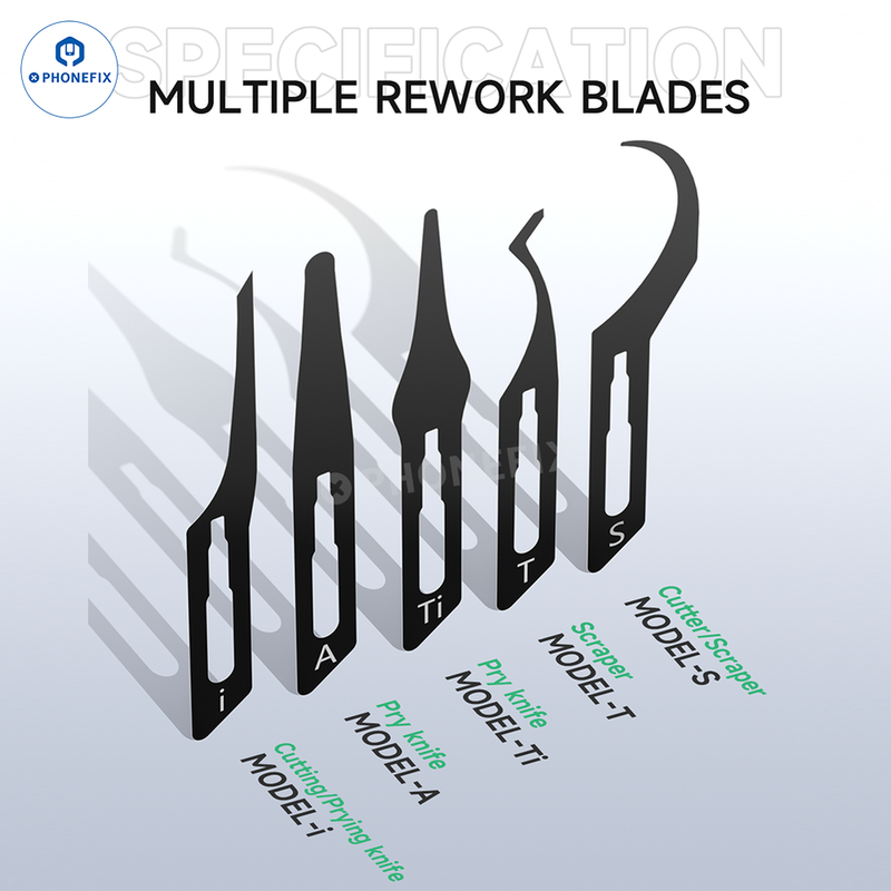 MECHANIC Degumming Rework Blade Set With LED Handle