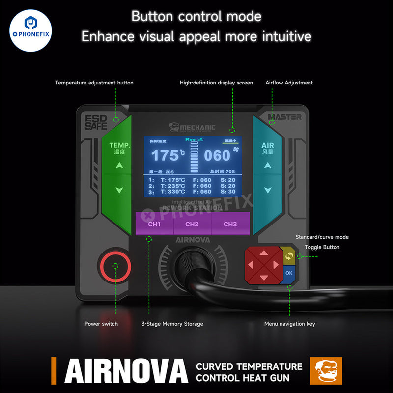 MECHANIC AIRNOVA Intelligent Temperature Hot Air Rework Station