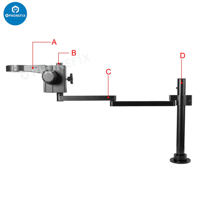 Forearm Rest Microscope Rotatable Articulating Arm Microscope Arm Stand Bracket 50mm Holder