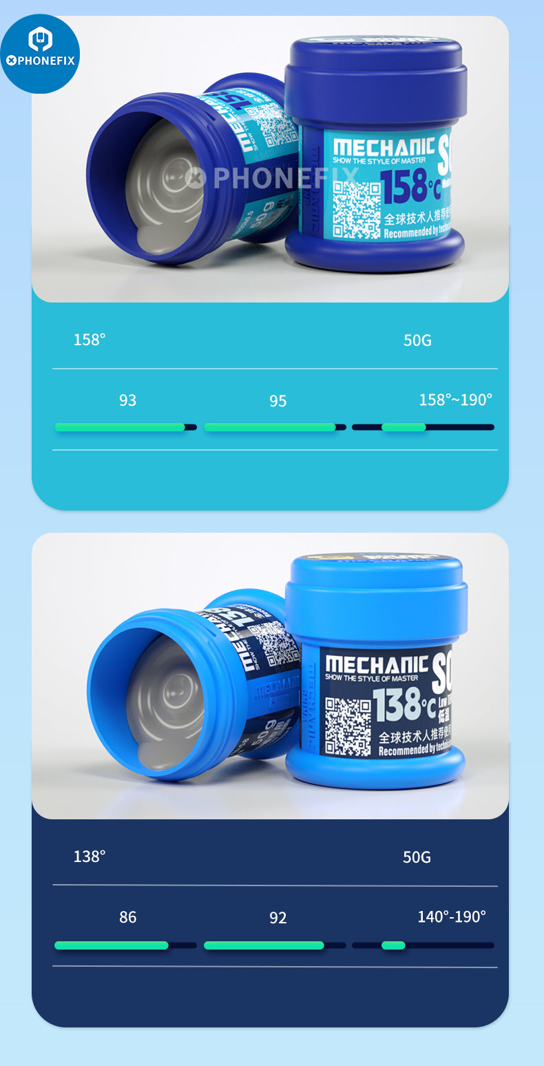 Low Middle High Temperature Solder Flux Paste DW50 ZC50 ZW50 GW50