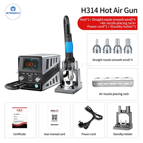 AiXun H314 Intelligent Digital Hot Air Gun Rework Station