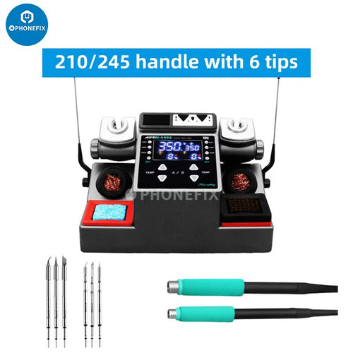 AIFEN A902 Intelligent Double Soldering Station With C210 C245 C115 Handle