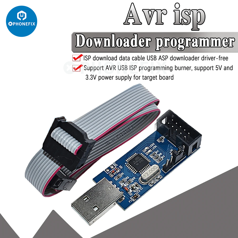 USBASP Programmer Atmel AVR Microcontrollers Read Write Tool