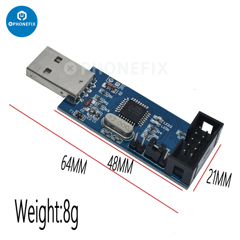 USBASP Programmer Atmel AVR Microcontrollers Read Write Tool