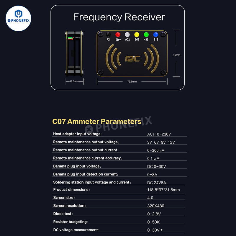 i2C C07 Locksmith NO.1 Vehicle Remote Control Frequency Tester