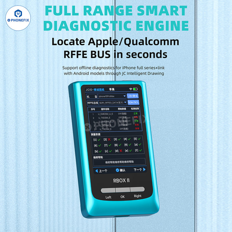 JC-ID bus analyzer RBOX for iphone signal failure points detection tool