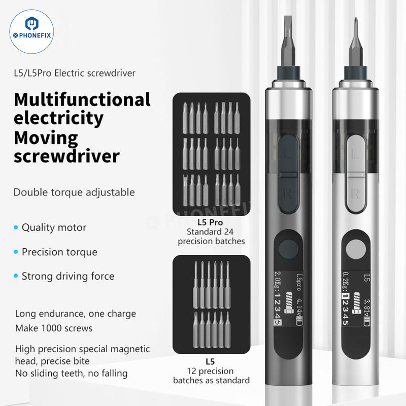 MaAnt L5 Pro Electric Screwdriver With Rotating Storage Base
