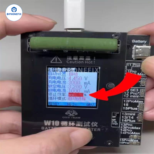 OSS W10 Battery Efficiency Cycle Tester For iPhone 11-15 Pro Max