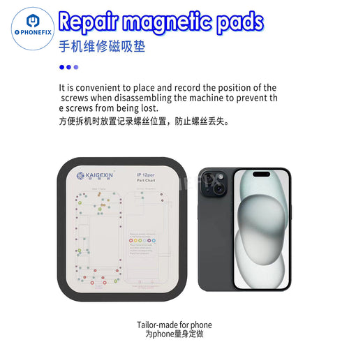 iPhone part chart Magnetic Screw Mat Lcd Screen Assembly assistant