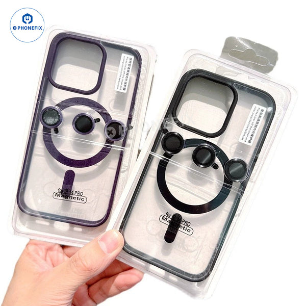 Magnetic Phone Case With Camera Lens Film For iPhone 6-16 Pro Max