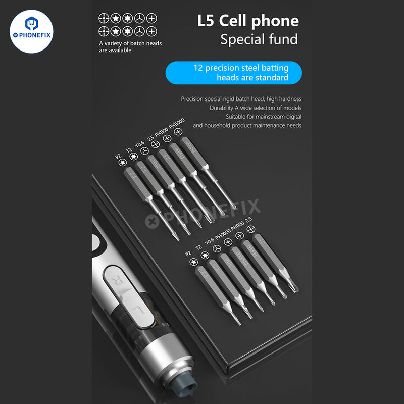 MaAnt L5 Pro Electric Screwdriver With Rotating Storage Base