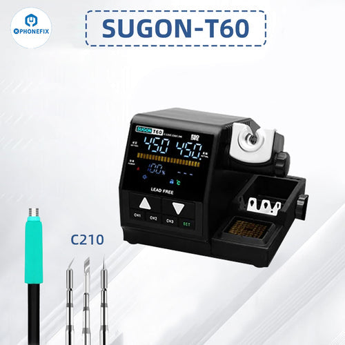 SUGON T60 Dual Soldering Rework Station With TJ8 Extender Base