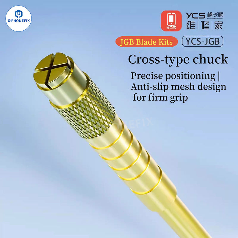 YCS JGB Blade Brush Set Phone Back Glass BGA Chip Gule Remover Tool