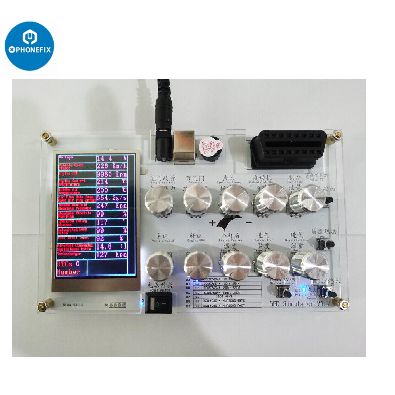 ECU Simulator OBD Simulator LCD Screen Display Car Repair Tool