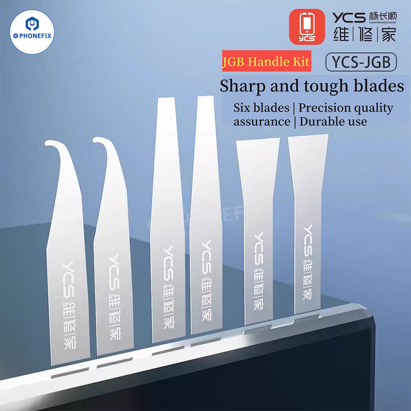 YCS JGB Blade Brush Set Phone Back Glass BGA Chip Gule Remover Tool