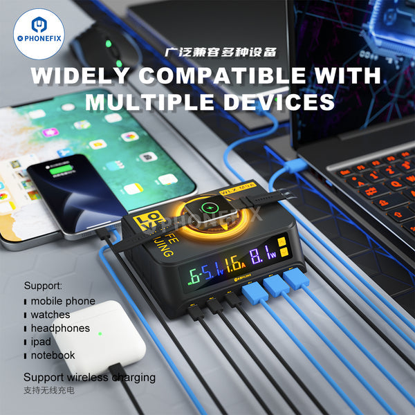 8-Port USB Type-C Desktop magnetic Wireless Charging Station