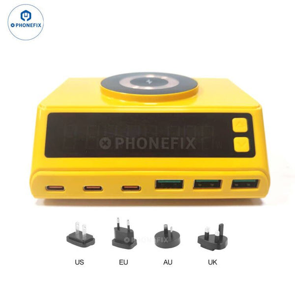 8-Port USB Type-C Desktop magnetic Wireless Charging Station