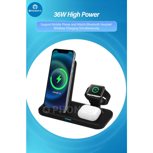 3 in 1 Intelligent Wireless Charging Station For iPhone iWatch AirPods