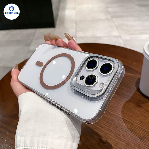 Magnetic Phone Cases For iPhone 13-16 Pro Max with Camera Ring Stand