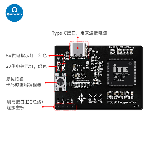 XZZ IT8390 Burning Programmer For iT85XX iT83XX Series Chips