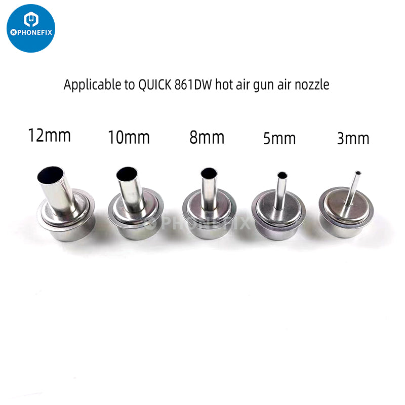 QUICK 861DW Replacement Hot Air Gun Nozzles Sleeves Mouth