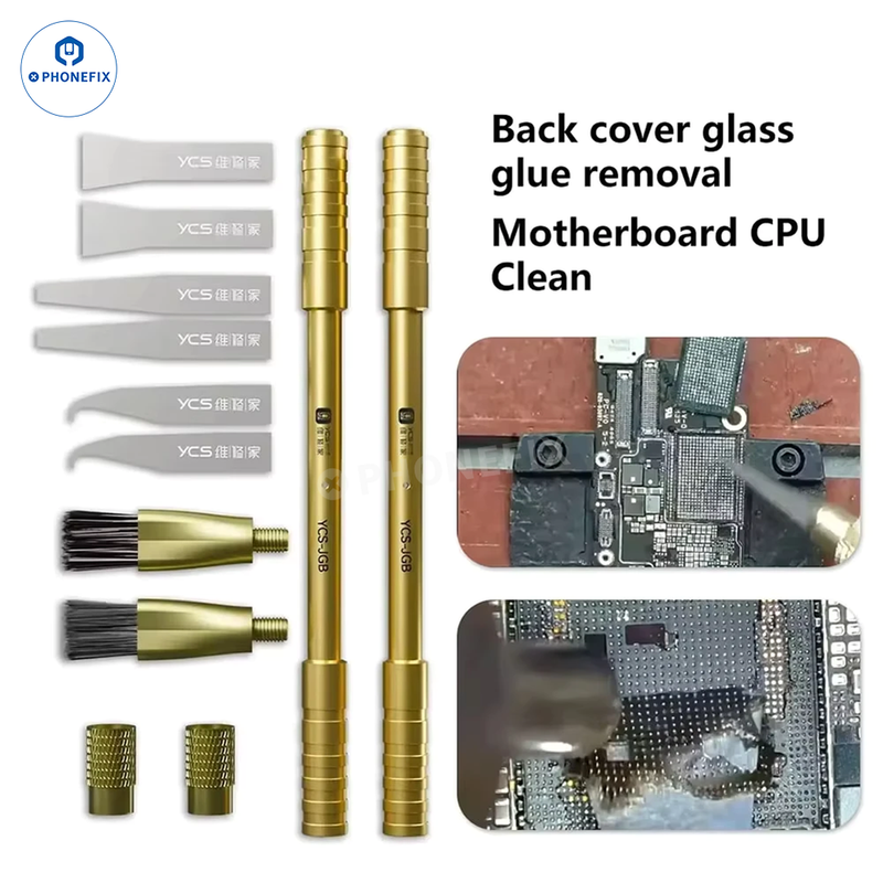 YCS JGB Blade Brush Set Phone Back Glass BGA Chip Gule Remover Tool