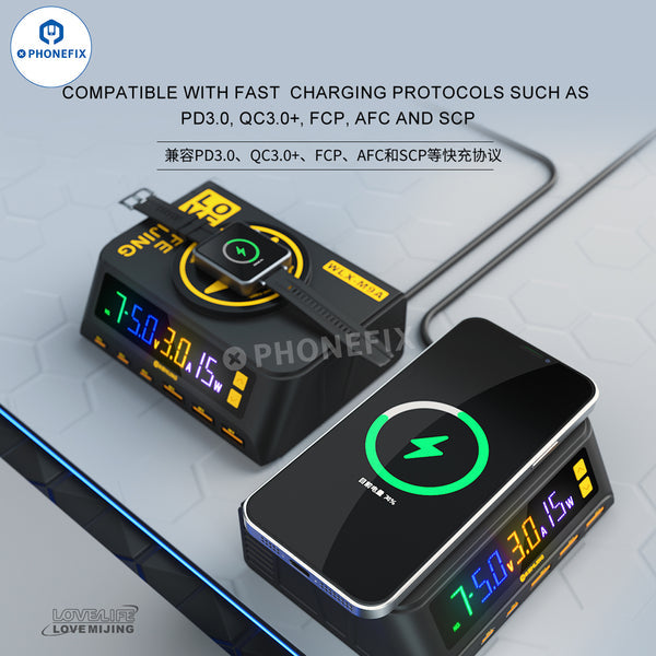 8-Port USB Type-C Desktop magnetic Wireless Charging Station