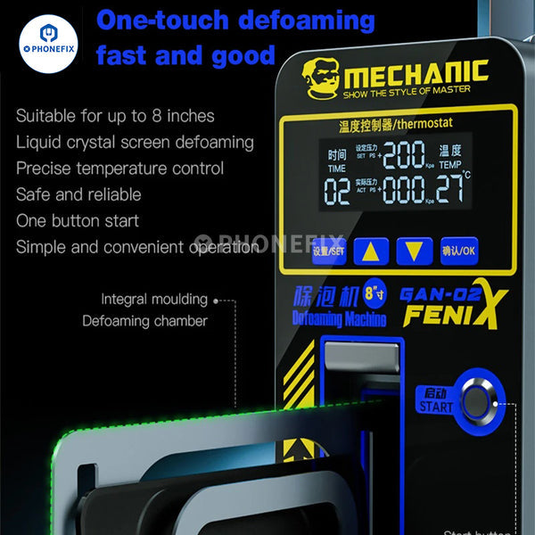 MECHANIC GAN-02 Fenix Phone Screen Mini Defoamer Machine
