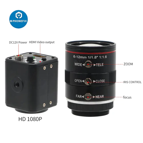 6-12mm Lens 2.0MP HDMI Video Recording Live Stream Camera