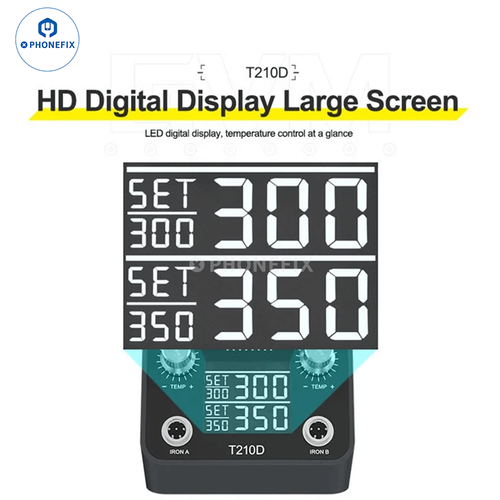 GVM T210D Smart Digital Display Double Soldering Station BGA IC repair