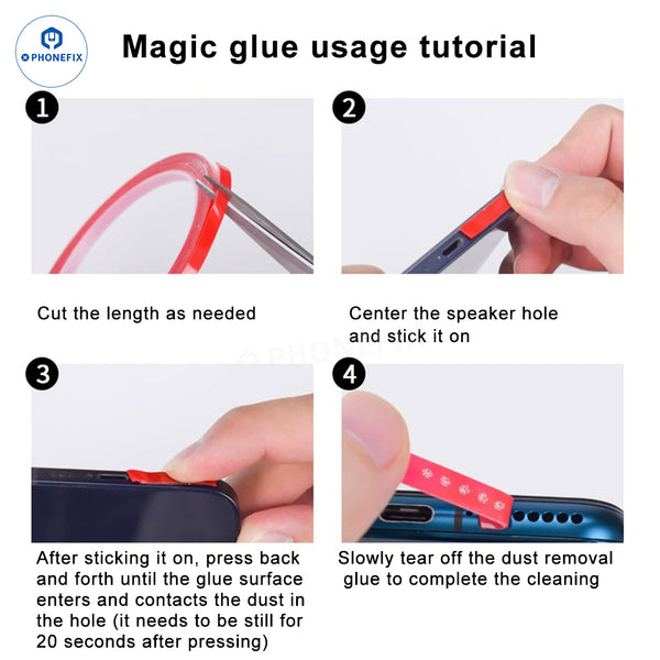 Charging Port Dust Removal Tape Phone Tablets Parts
