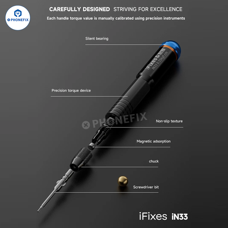iN33 Torque Screwdriver For iPhone 17 Air 17 Pro Max Repair