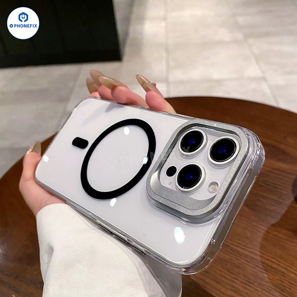 Magnetic Phone Cases For iPhone 13-16 Pro Max with Camera Ring Stand