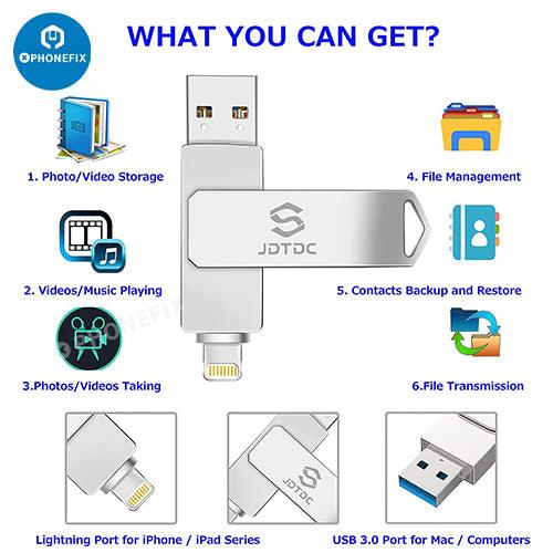 Wifi USB Flash Drive 256G 128G Upgrade iPhone iPad Memory storage